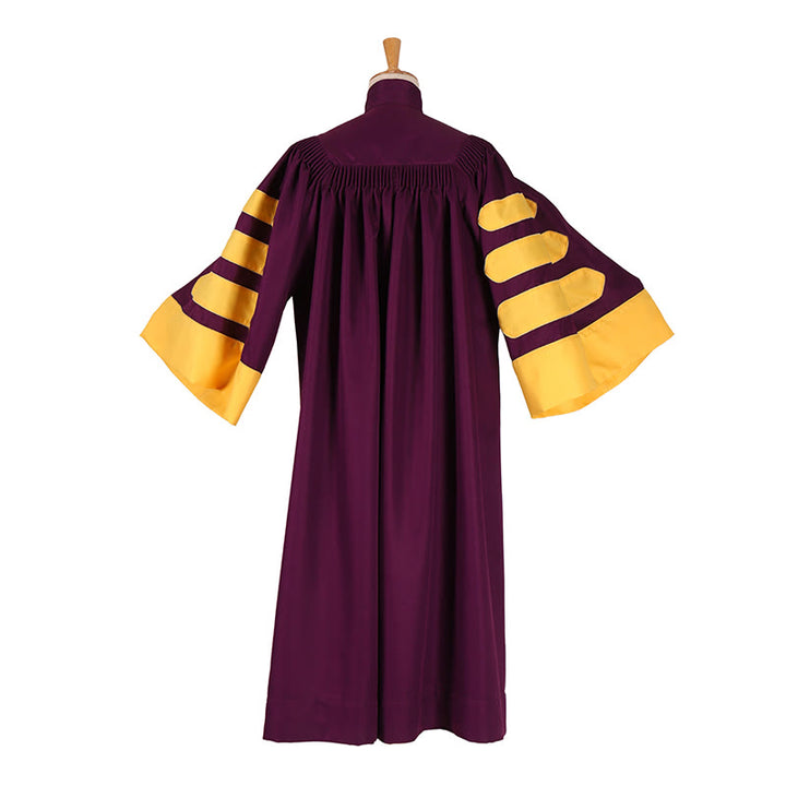 Christianartworkshop Majestic Burgundy Clergy Robe with Gold-Panel Front and Sleeve Bars - image 7