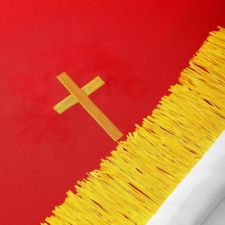 Christianartworkshop Complete Church Parament Set: Table Runner, Lectern Scarf & Bible Marker in Red and White - image 10