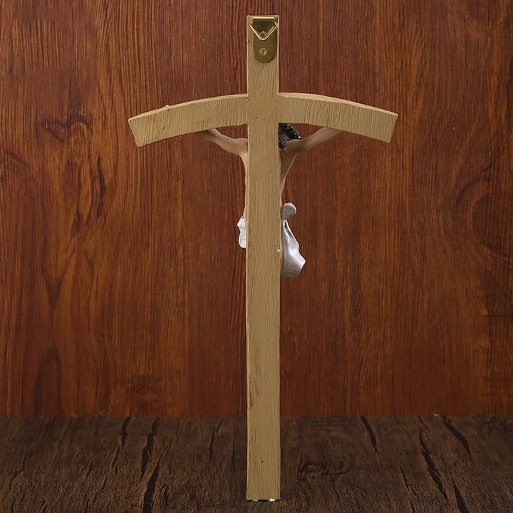 Christianartworkshop Detailed Jesus Figure on Light Resin Crucifix: Sacred Decor - image 3