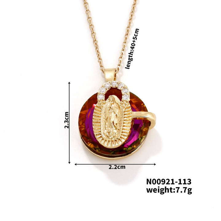 Christianartworkshop Multicolored Our Lady Crystal Necklaces: Faith - Filled Artistic Jewelry - H - image 11