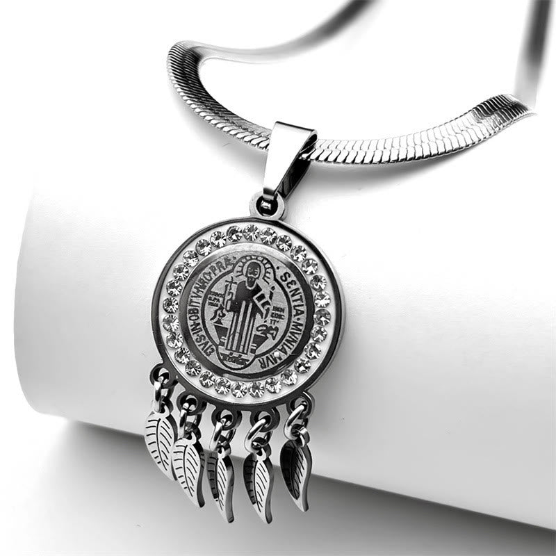 Christianartworkshop Saint Icon Pendant Necklace: Artistic Jewelry with Zircon Accents - image 4
