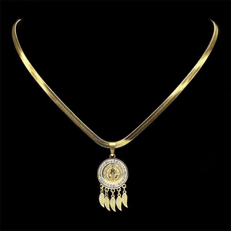 Christianartworkshop Saint Icon Pendant Necklace: Artistic Jewelry with Zircon Accents - image 6