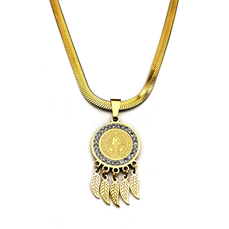 Christianartworkshop Saint Icon Pendant Necklace: Artistic Jewelry with Zircon Accents - image 7