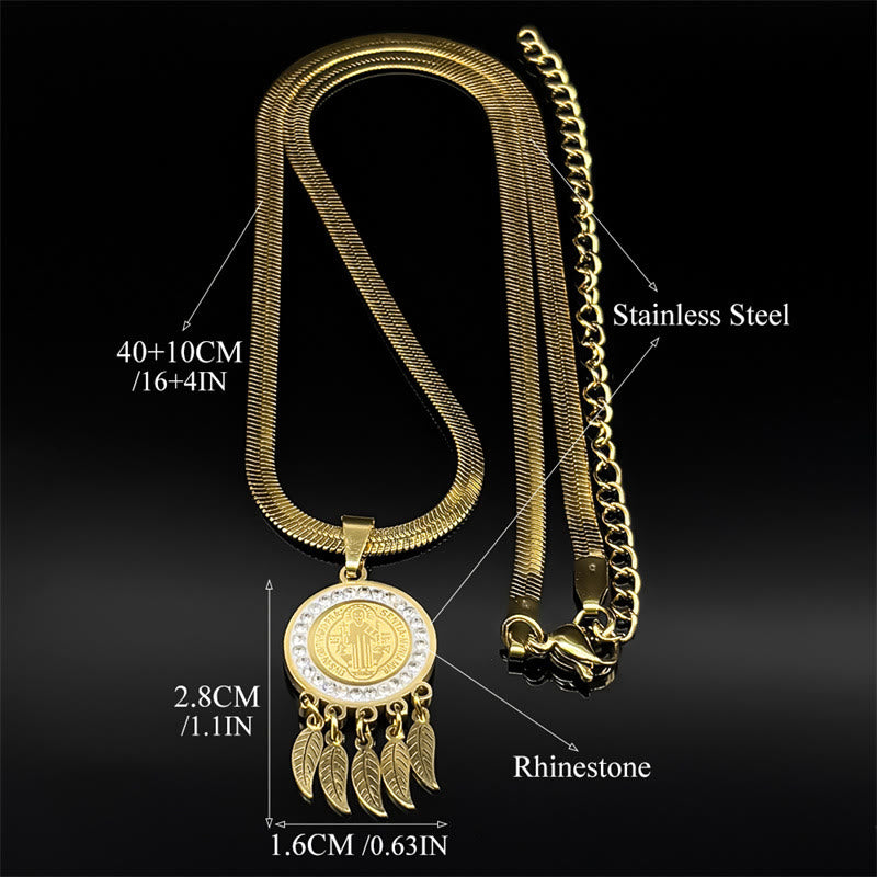 Christianartworkshop Saint Icon Pendant Necklace: Artistic Jewelry with Zircon Accents - image 8