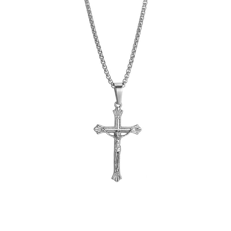 Christianartworkshop Tri - Color Jesus Crucifix Necklace: A Fusion of Faith and Stylish Hues - image 5