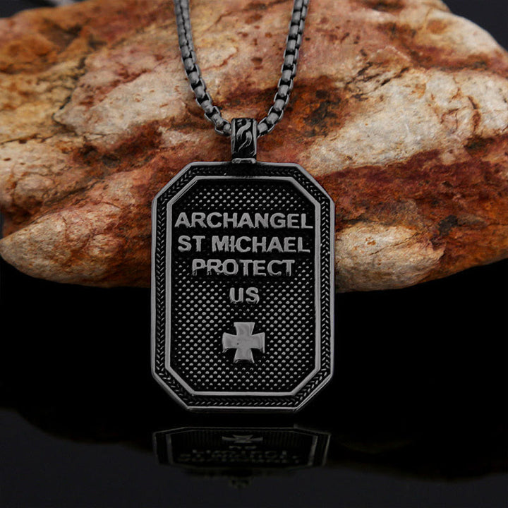 Christianartworkshop Classic Style St. Michael the Archangel Protection Stainless Steel Pendant Necklace - image 20