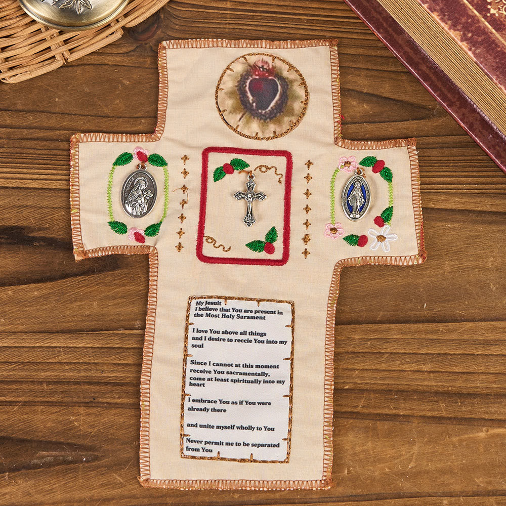 Christianartworkshop Classic Style Handcrafted Pocket Shrine with a Cross Inside - Pocket Shrine - image 0