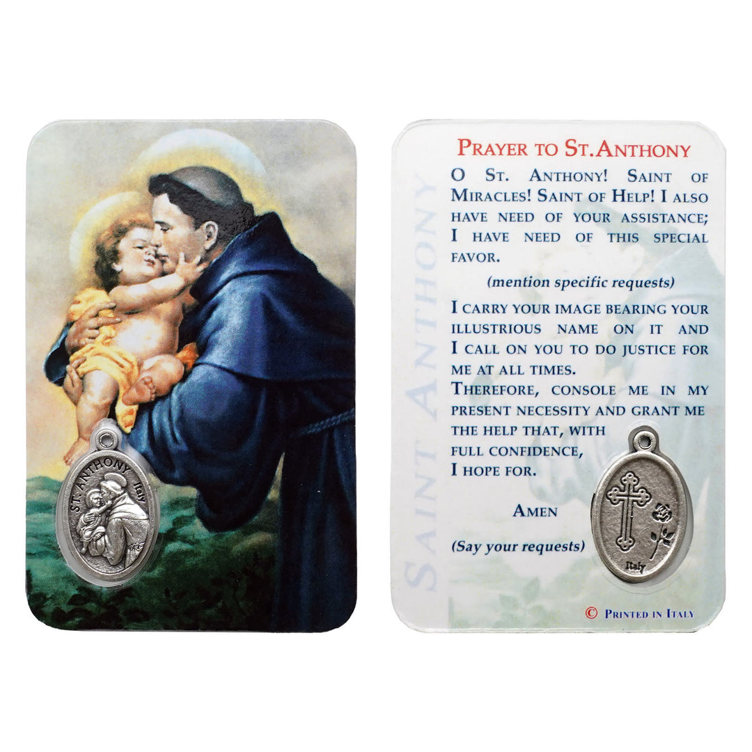Christianartworkshop Premium Cardstock Double - Sided Saint Cards with Crucifix & Medal - T - image 20