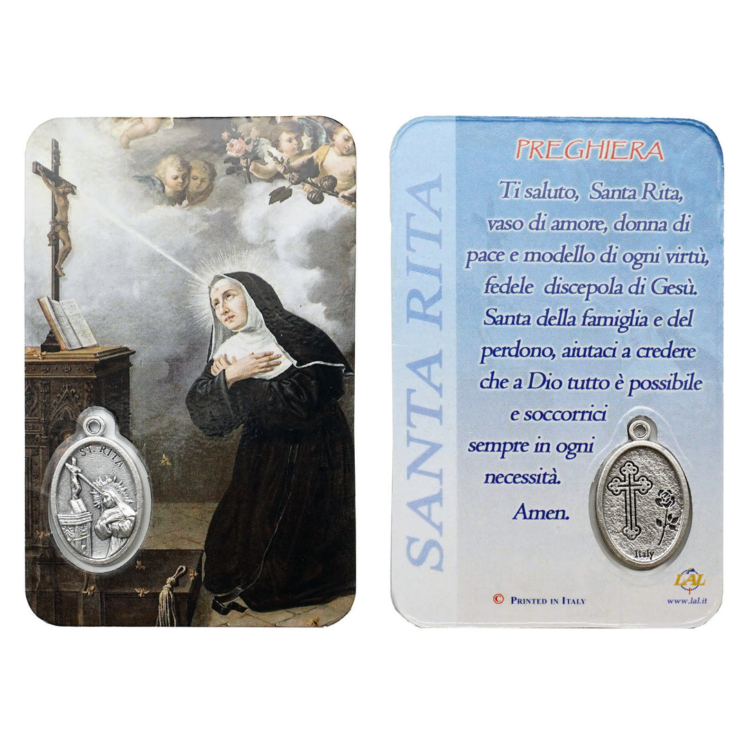 Christianartworkshop Premium Cardstock Double - Sided Saint Cards with Crucifix & Medal - P - image 16