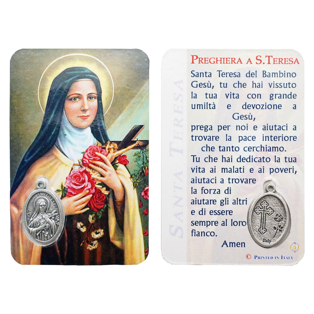 Christianartworkshop Premium Cardstock Double - Sided Saint Cards with Crucifix & Medal - Q - image 17