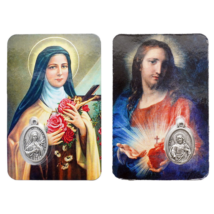 Christianartworkshop Premium Cardstock Double - Sided Saint Cards with Crucifix & Medal - R - image 18