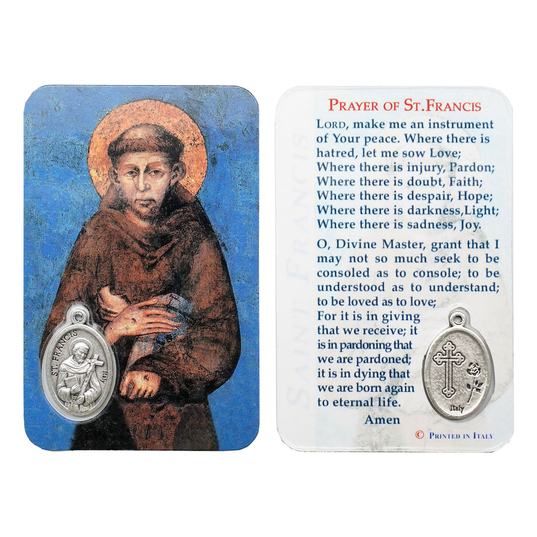 Christianartworkshop Premium Cardstock Double - Sided Saint Cards with Crucifix & Medal - S - image 19