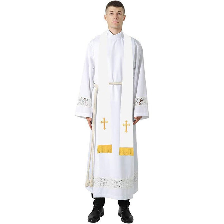 Christianartworkshop Colorful Style Versatile Reversible Liturgical Clergy Stole with Golden Tassel Trim - image 1