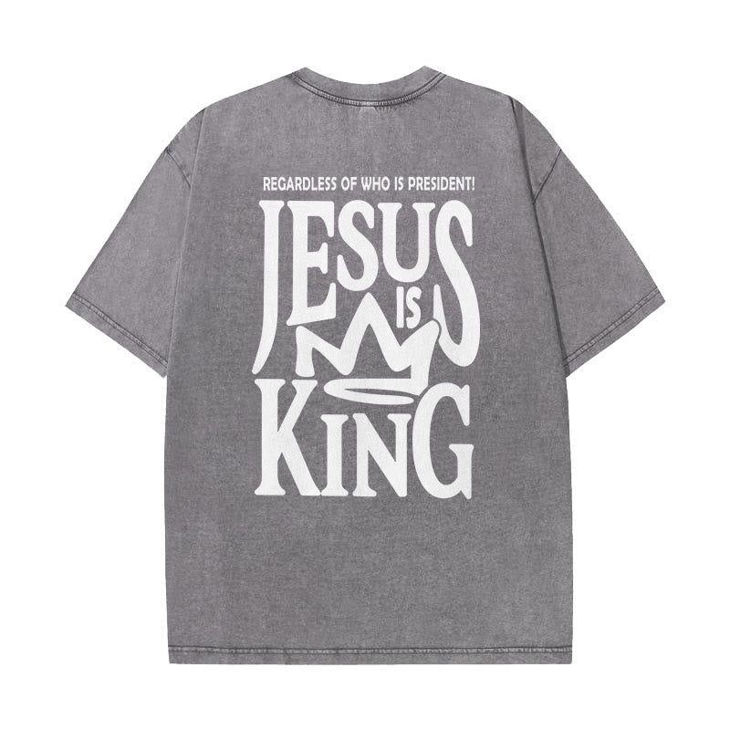 Christianartworkshop Heart Illustration Ezekiel Christian Washed T-shirt - Grey - 5XL - image 11