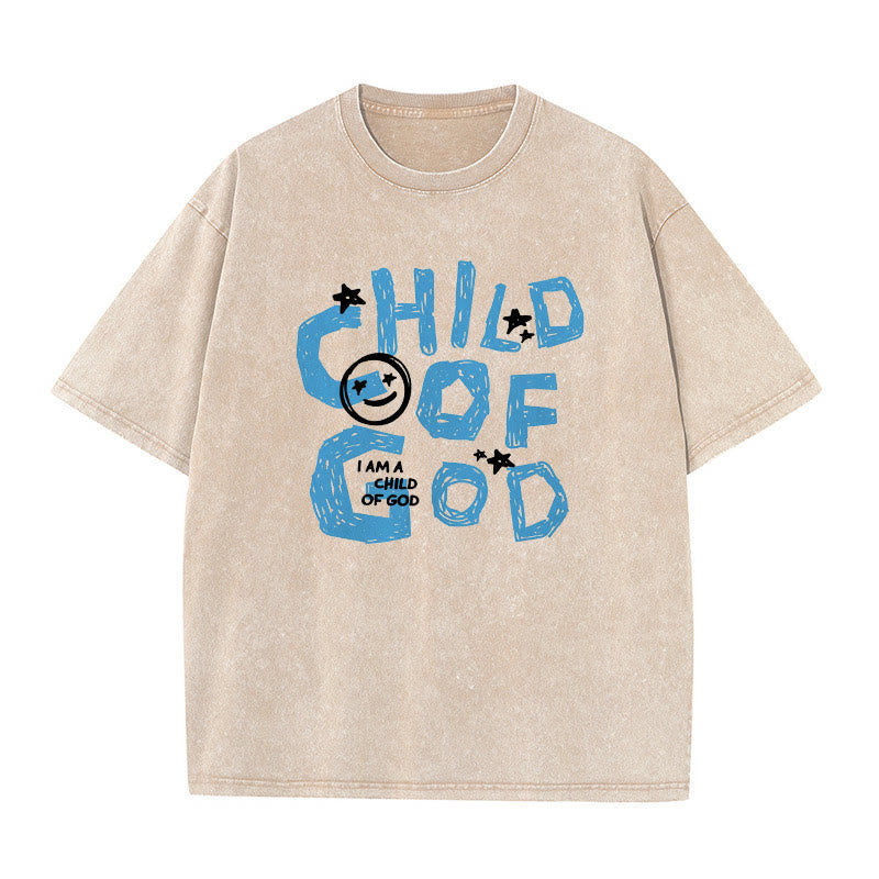 Christianartworkshop Good News Christian Unisex Washed T-Shirt - Apricot - 5XL - image 0