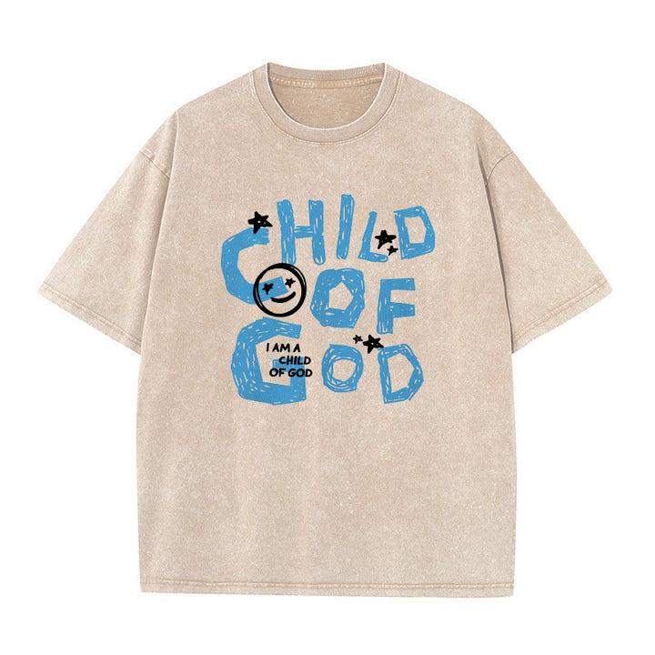 Christianartworkshop Good News Christian Unisex Washed T-Shirt - Apricot - 5XL - image 0