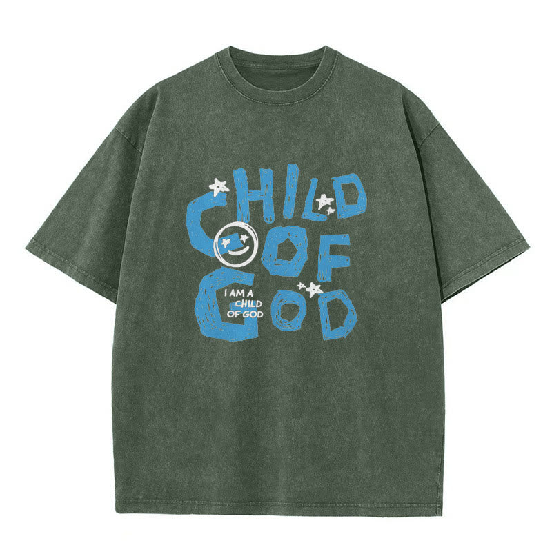 Christianartworkshop Good News Christian Unisex Washed T-Shirt - Army Green - 5XL - image 3
