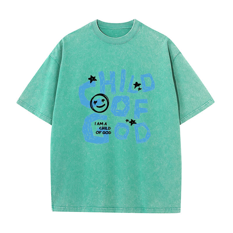 Christianartworkshop Good News Christian Unisex Washed T-Shirt - Green - 5XL - image 8