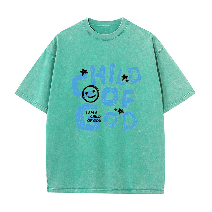 Christianartworkshop Good News Christian Unisex Washed T-Shirt - Green - 5XL - image 8