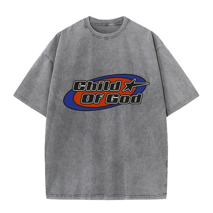Christianartworkshop Daughter Of The King Christian Unisex Washed T-Shirt - Grey - 5XL - image 3