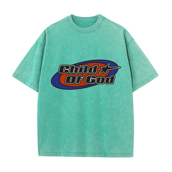 Christianartworkshop Daughter Of The King Christian Unisex Washed T-Shirt - Green - 5XL - image 9