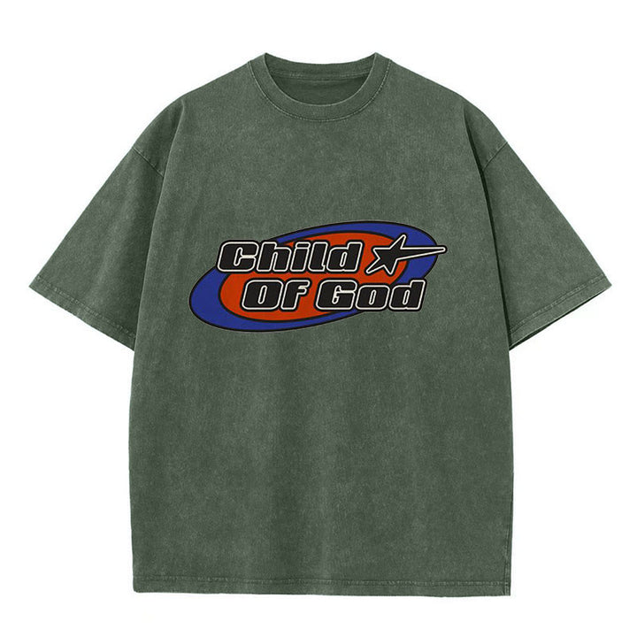 Christianartworkshop Daughter Of The King Christian Unisex Washed T-Shirt - Army Green - 5XL - image 4