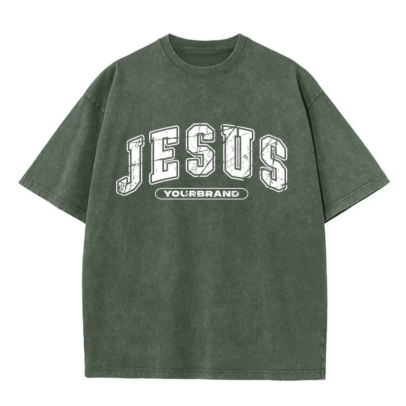 Christianartworkshop First Of All I'm God's Masterpiece Christian Washed T-Shirt - Army Green - 5XL - image 2