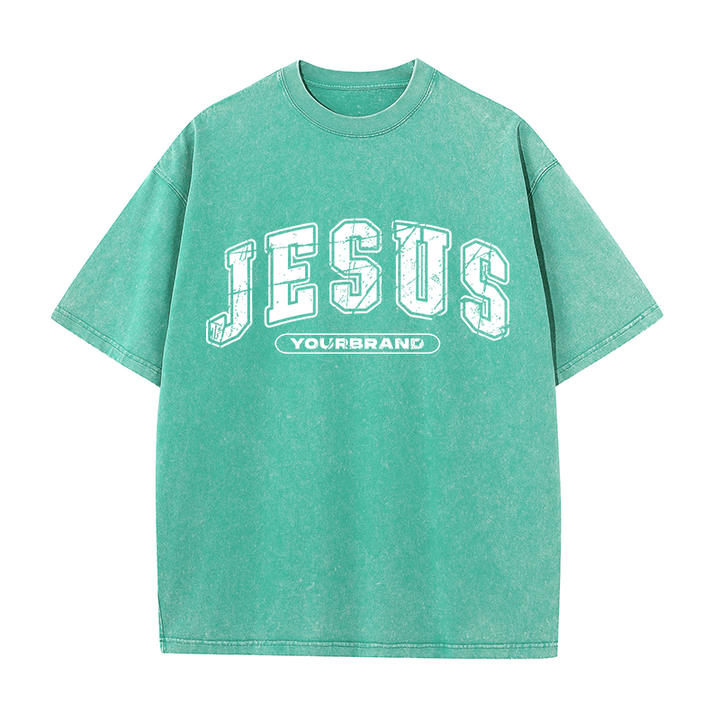 Christianartworkshop First Of All I'm God's Masterpiece Christian Washed T-Shirt - Grass Green - 5XL - image 7