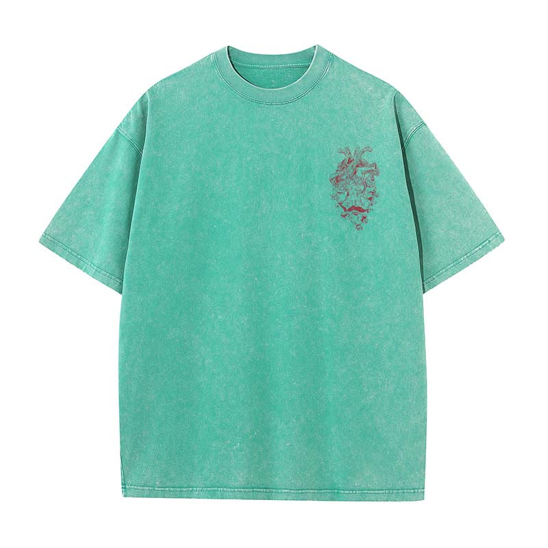 Christianartworkshop Rolling Stone Christian Washed T-Shirt - Grass Green - 5XL - image 7