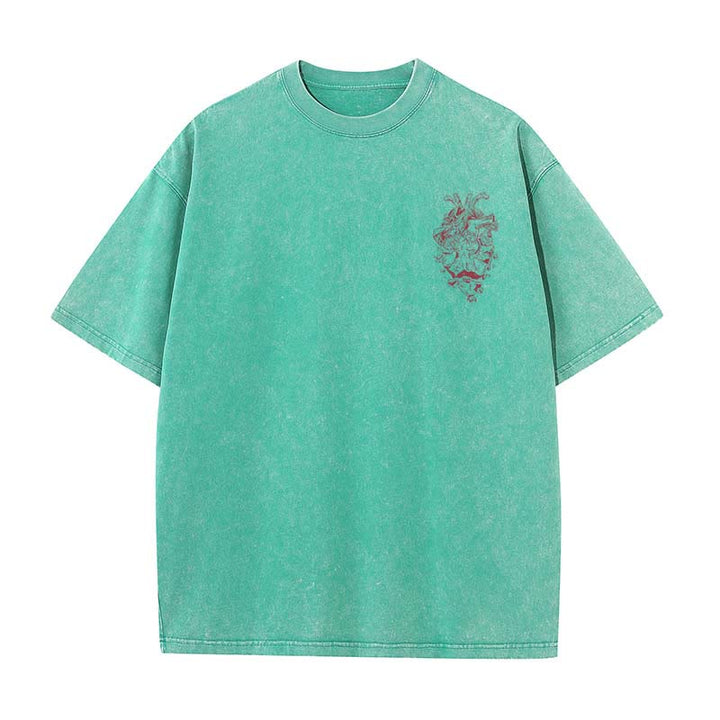 Christianartworkshop Rolling Stone Christian Washed T-Shirt - Grass Green - 5XL - image 7