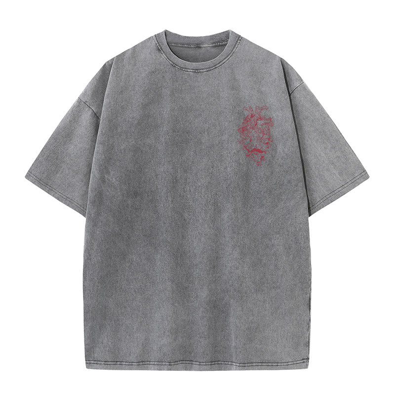 Christianartworkshop Rolling Stone Christian Washed T-Shirt - Grey - 5XL - image 2