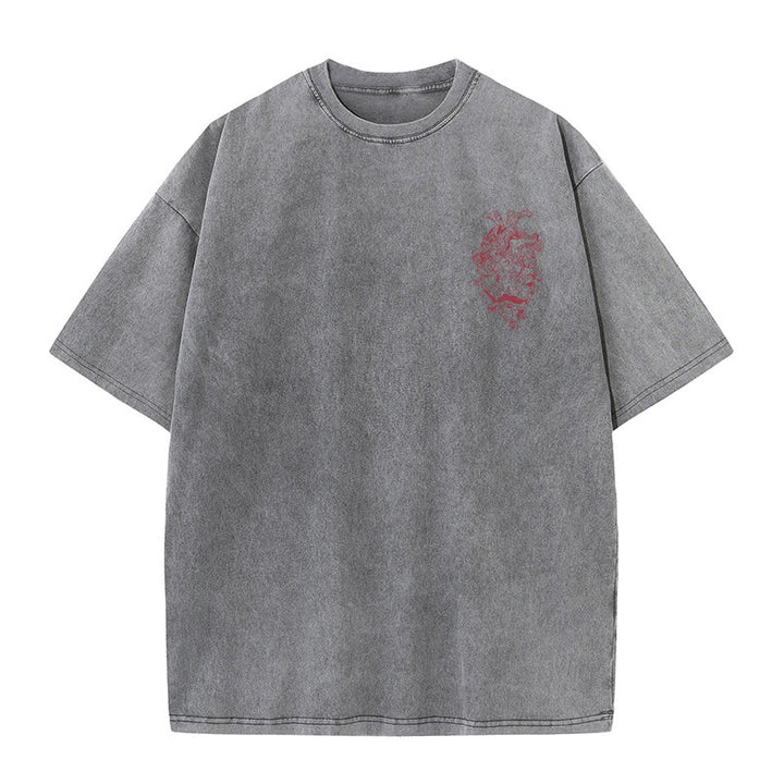 Christianartworkshop Rolling Stone Christian Washed T-Shirt - Grey - 5XL - image 2
