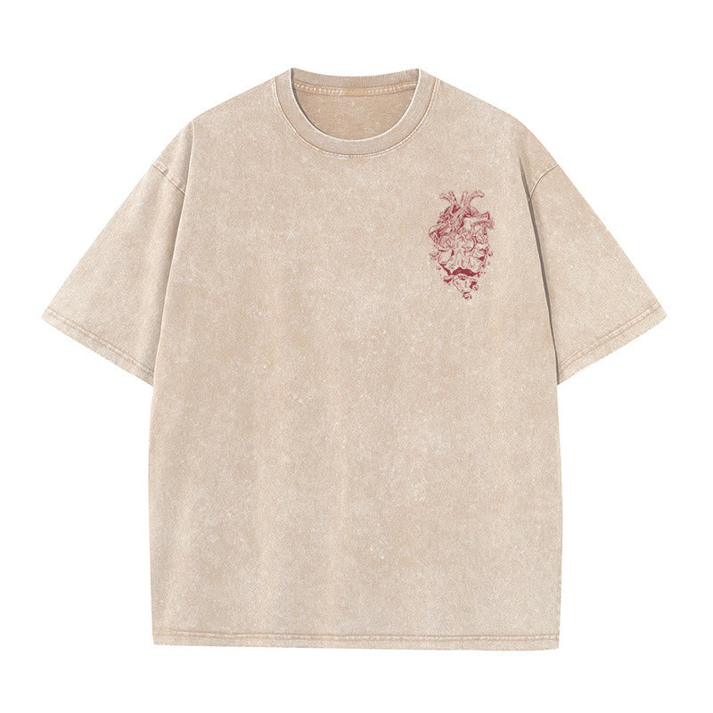 Christianartworkshop Rolling Stone Christian Washed T-Shirt - Beige - 5XL - image 1