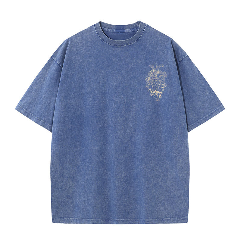 Christianartworkshop Rolling Stone Christian Washed T-Shirt - Blue - 5XL - image 5