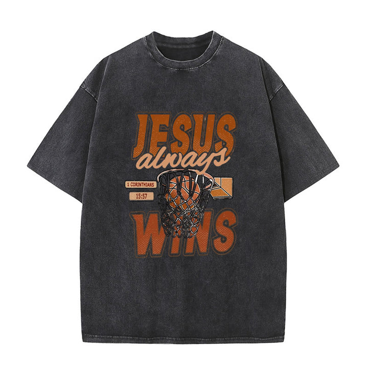 Christianartworkshop YOLO Christian Washed T-Shirt - Black - 4XL - image 0