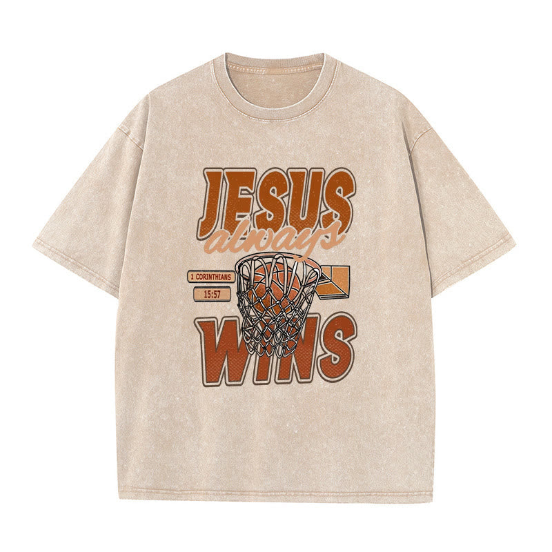 Christianartworkshop YOLO Christian Washed T-Shirt - Beige - 4XL - image 1