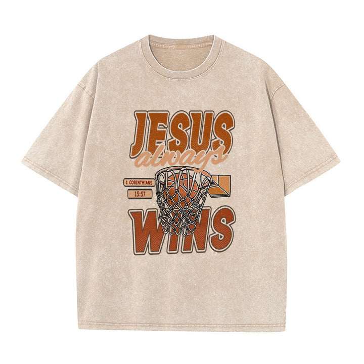 Christianartworkshop YOLO Christian Washed T-Shirt - Beige - 4XL - image 1