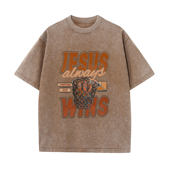 Christianartworkshop YOLO Christian Washed T-Shirt - Coffee - 4XL - image 3