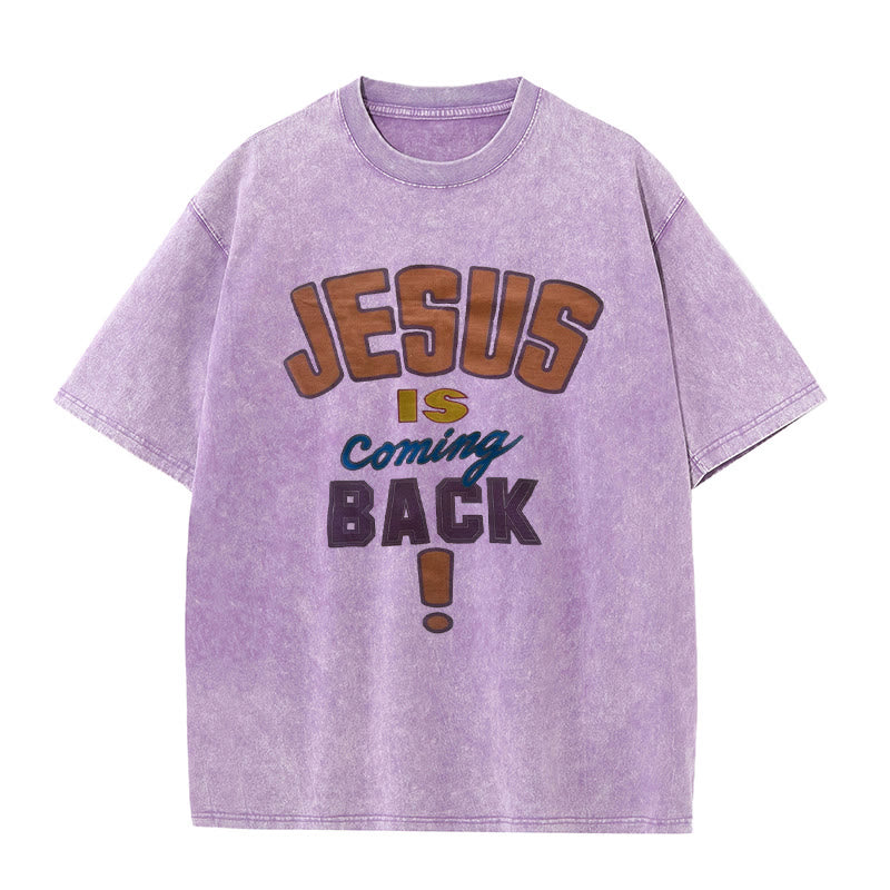 Christianartworkshop A Lot Can Happen In 3 Days Christian Washed T-Shirt - Purple - 4XL - image 6