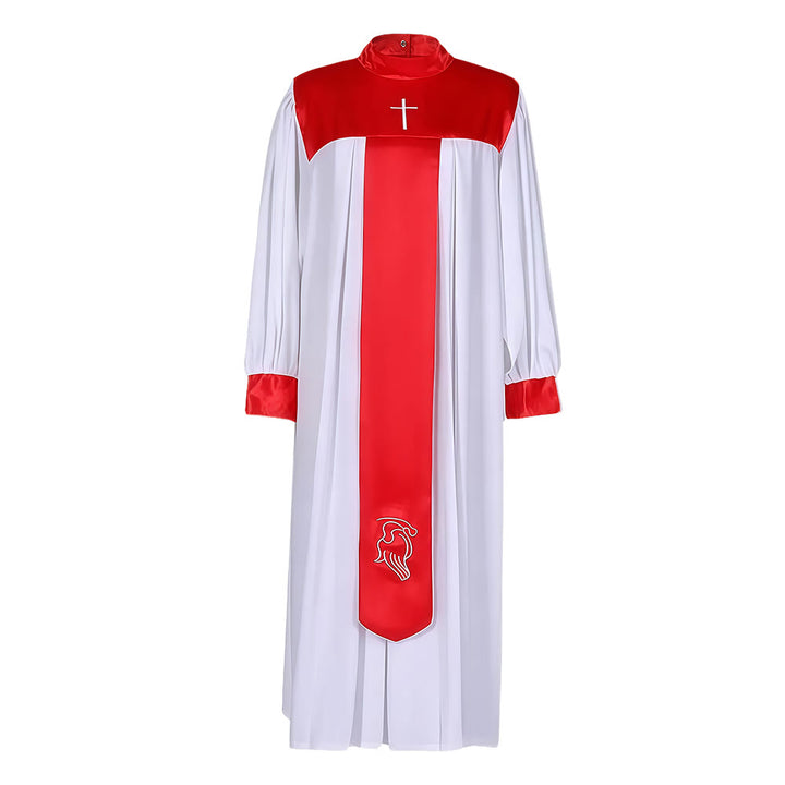 Christianartworkshop Multi - Color Elegant Satin - Trimmed Clergy Robes with Holy Symbols - image 2