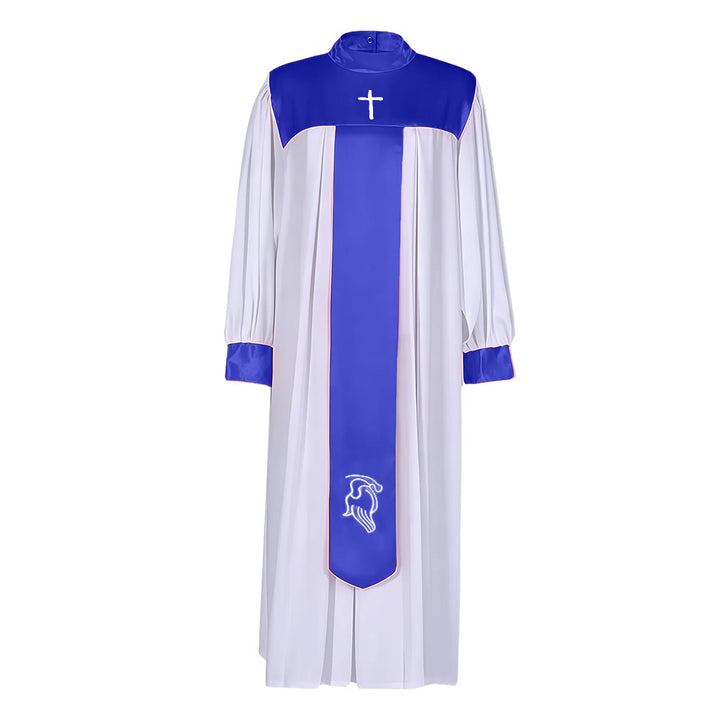Christianartworkshop Multi - Color Elegant Satin - Trimmed Clergy Robes with Holy Symbols - image 5