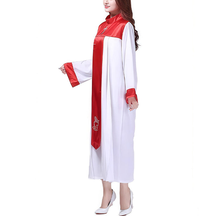Christianartworkshop Multi - Color Elegant Satin - Trimmed Clergy Robes with Holy Symbols - image 3