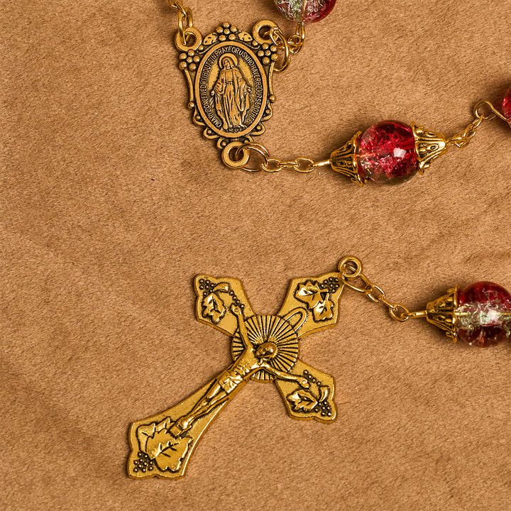 Christianartworkshop Thanksgiving Gift: Red Bead Rosary | With red beads of fervor, we honor God's grace - image 10
