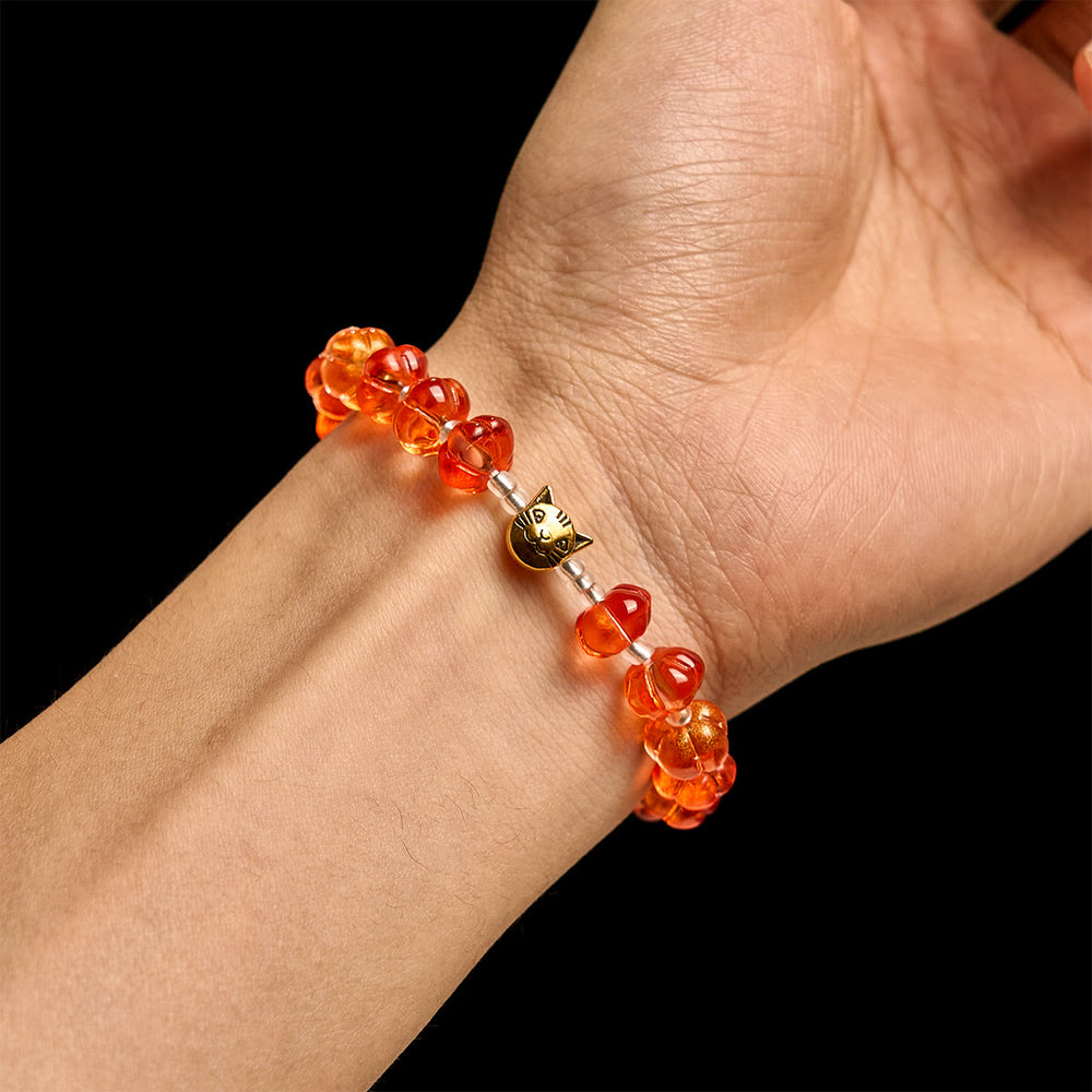 Christianartworkshop Sacred Pumpkin Beads Autumn Prayer Bracelet: Harvest Grace and Joy - image 1