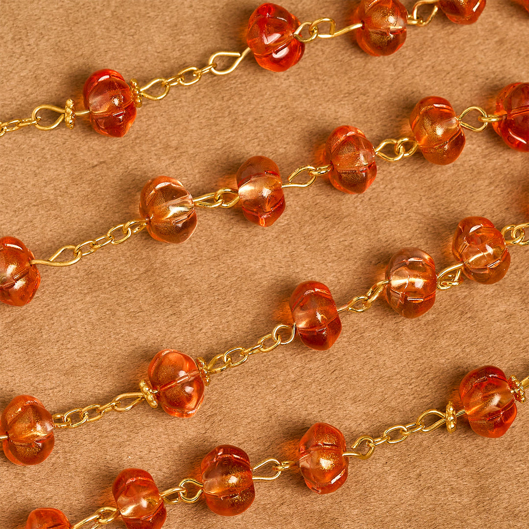 Christianartworkshop PRAYERFUL FAITH: Sacred Pumpkin Beads Rosary with Miraculous Medal and Cross - image 11
