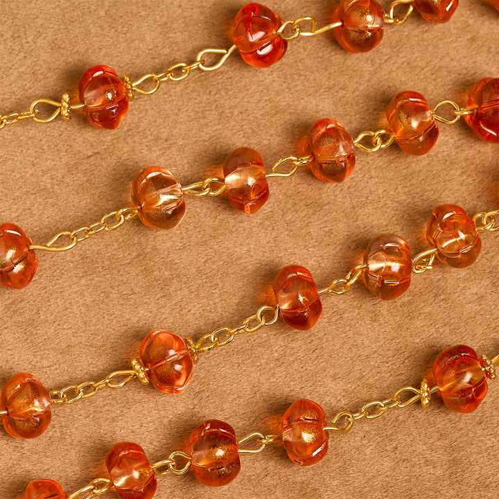 Christianartworkshop PRAYERFUL FAITH: Sacred Pumpkin Beads Rosary with Miraculous Medal and Cross - image 11