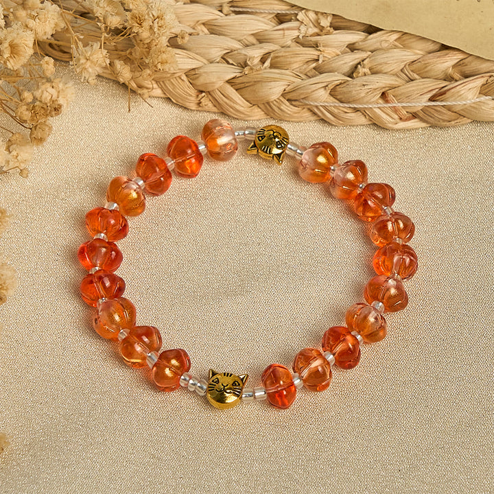 Christianartworkshop Sacred Pumpkin Beads Autumn Prayer Bracelet: Harvest Grace and Joy - image 2