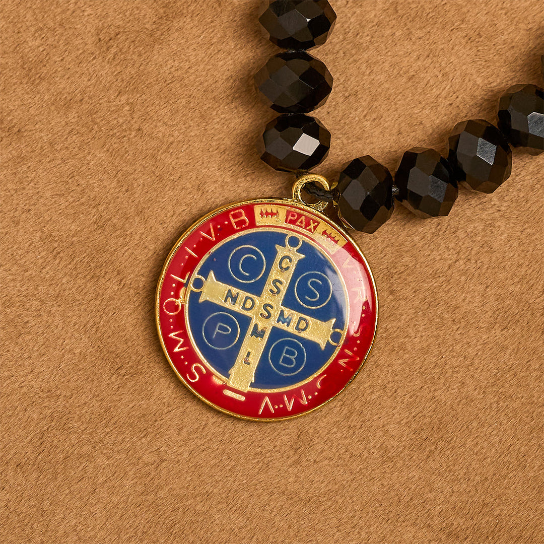 Christianartworkshop Gothic Style Rosary: Black Skull Design with Golden Crucifix - image 7