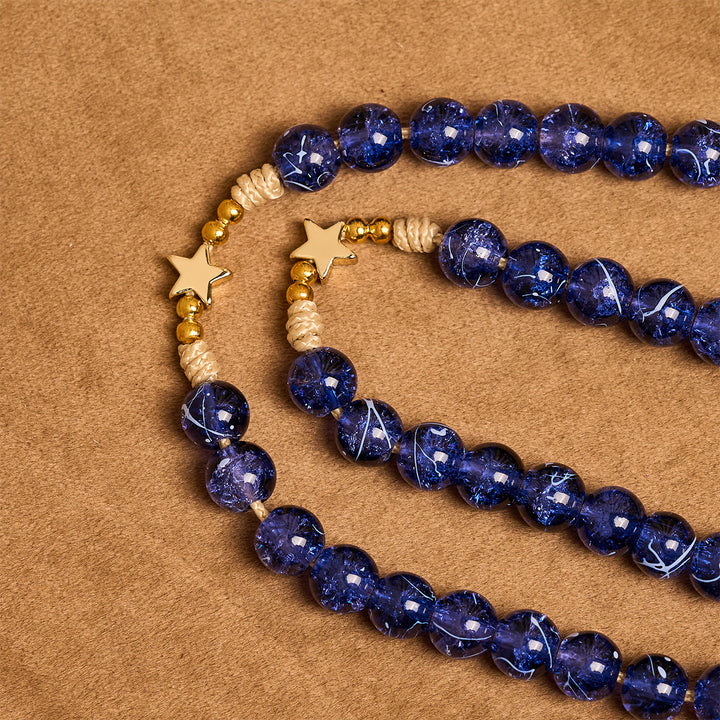 Christianartworkshop Elegant Blue Bead with Glittering Star Christmas Rosary: Illuminate Holiday Spirit - image 6