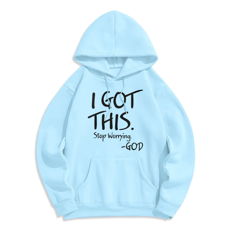 Christianartworkshop I GOT THIS - GOD Inspirational Faith Fleece Lined Polyester Hoodie - Blue - 2XL - image 7